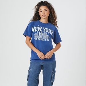 New York shirt brand new blue with rhinestone